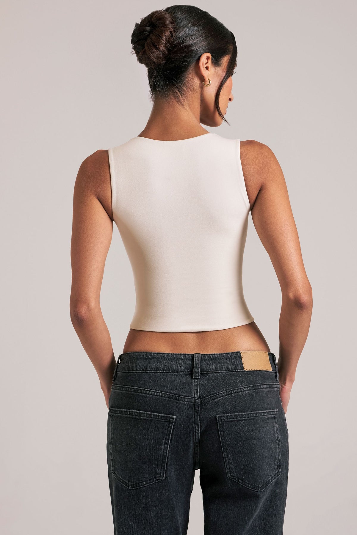 Modal Square-Neck Top in Ivory