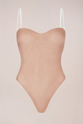 Strapless Bodysuit in Warm Peach