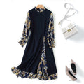 Plus Size Floral Long Sleeve Dress