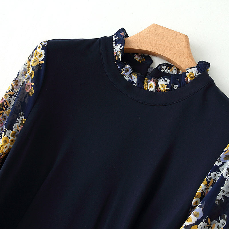 Plus Size Floral Long Sleeve Dress