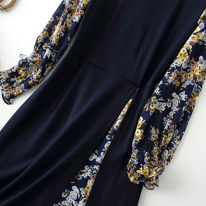 Plus Size Floral Long Sleeve Dress