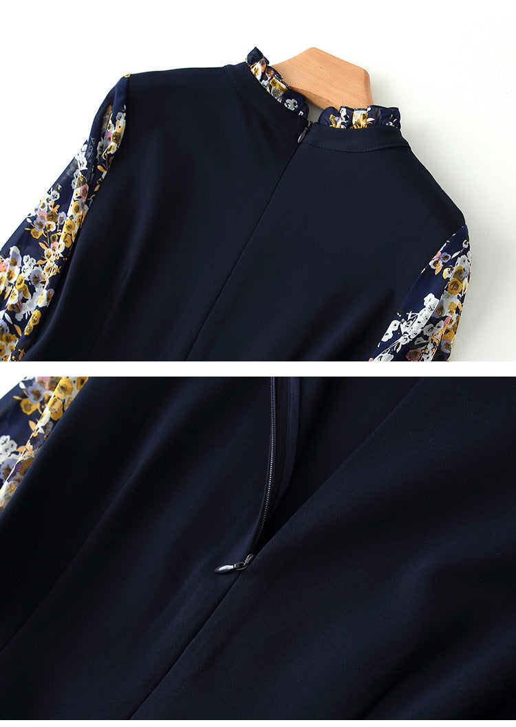 Plus Size Floral Long Sleeve Dress
