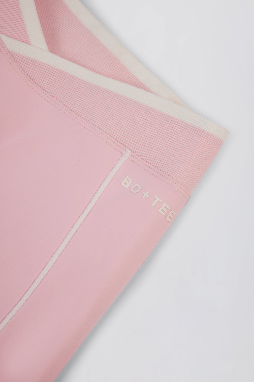 Soft Active Wrapover Contrast Mini Shorts in Powder Pink