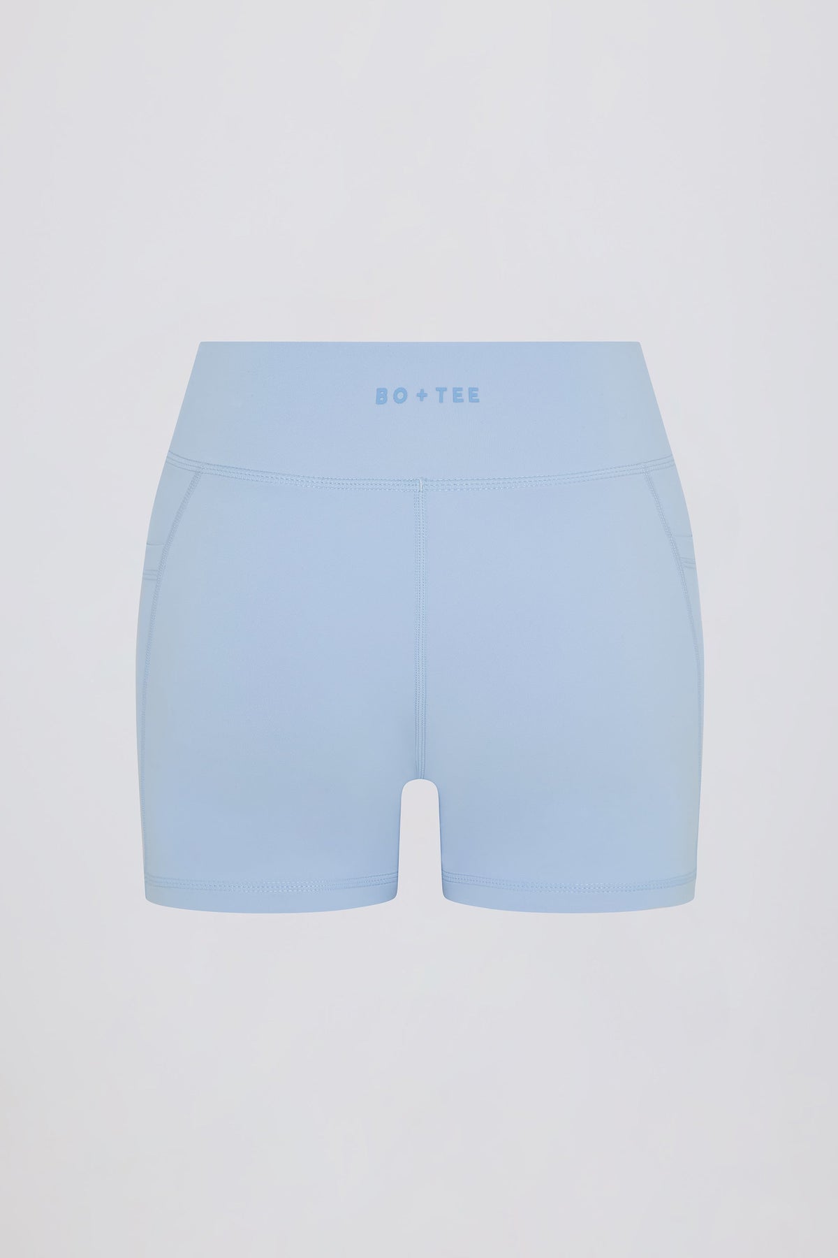 Soft Active Pocket V-Waist Mini Shorts in Sky