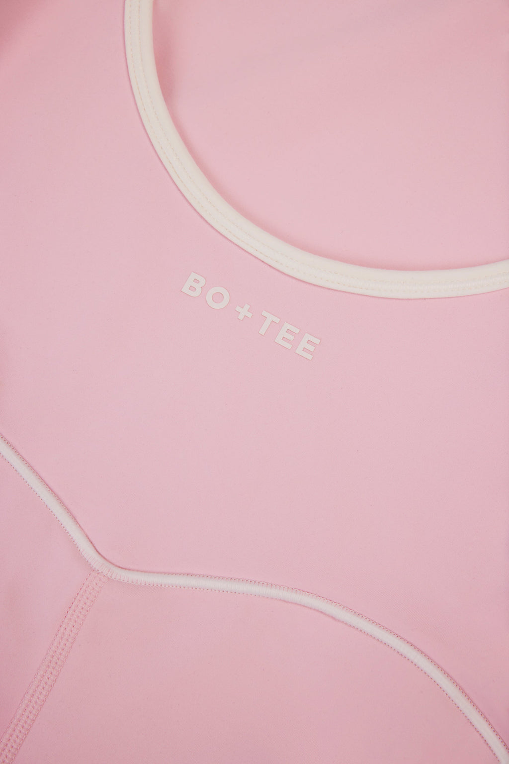 Soft Active Backless Contrast Unitard in Powder Pink