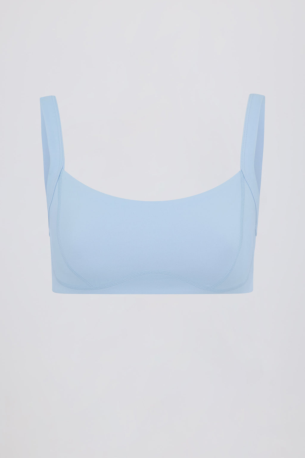 Soft Active Seam-Detail Sports Bra in Sky