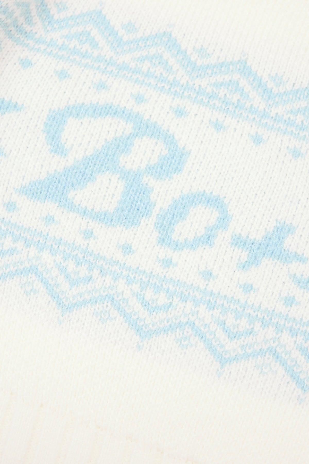 Jacquard-Knit Cropped Jumper in Ivory