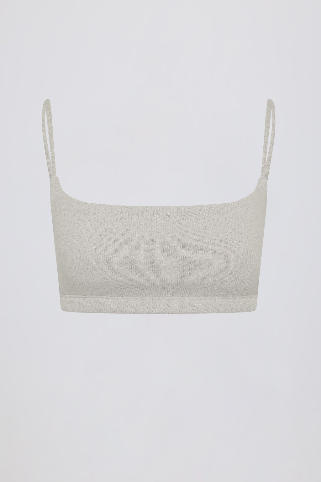 Square-Neck Bralette in Light Grey