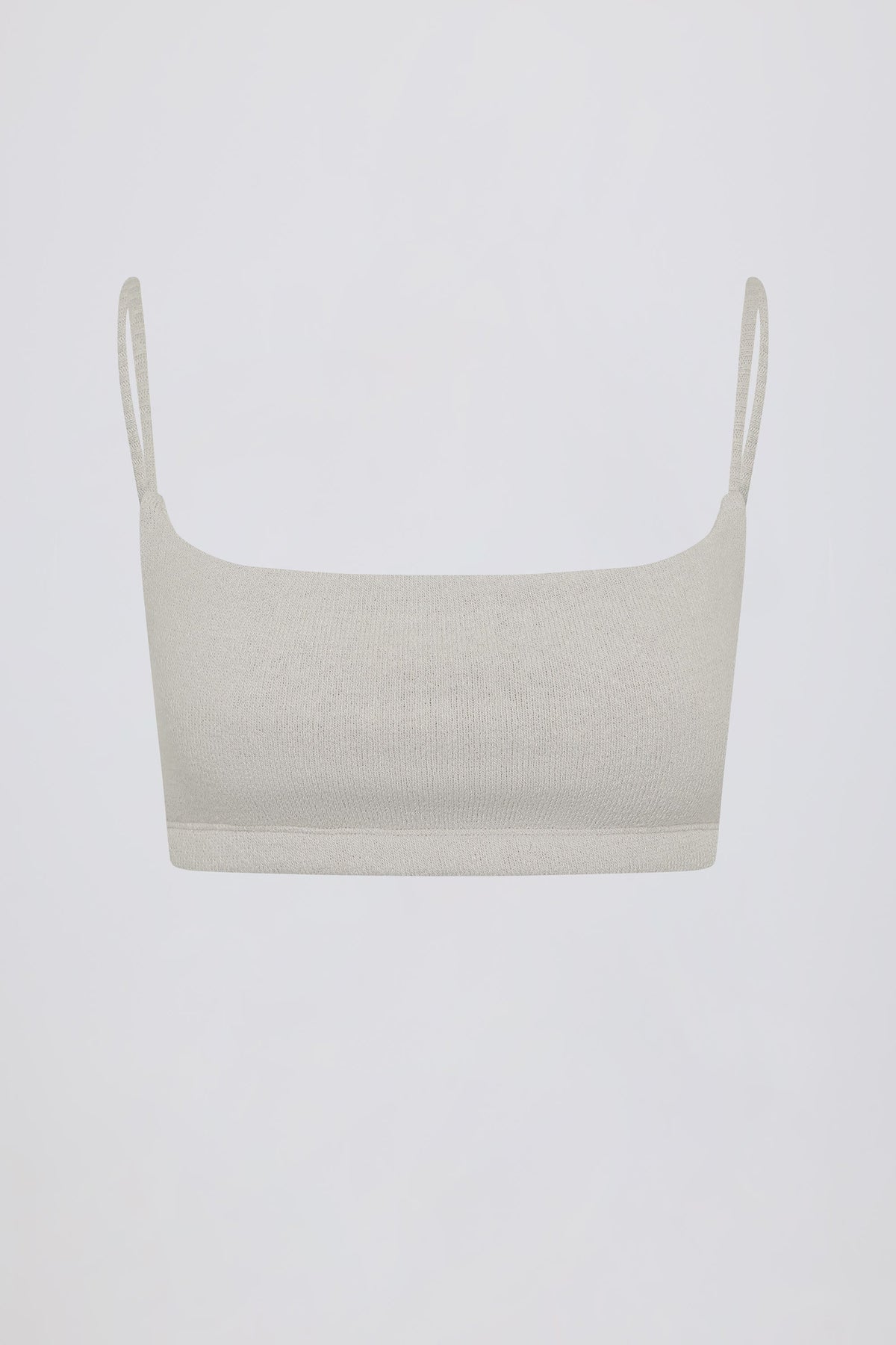 Square-Neck Bralette in Light Grey