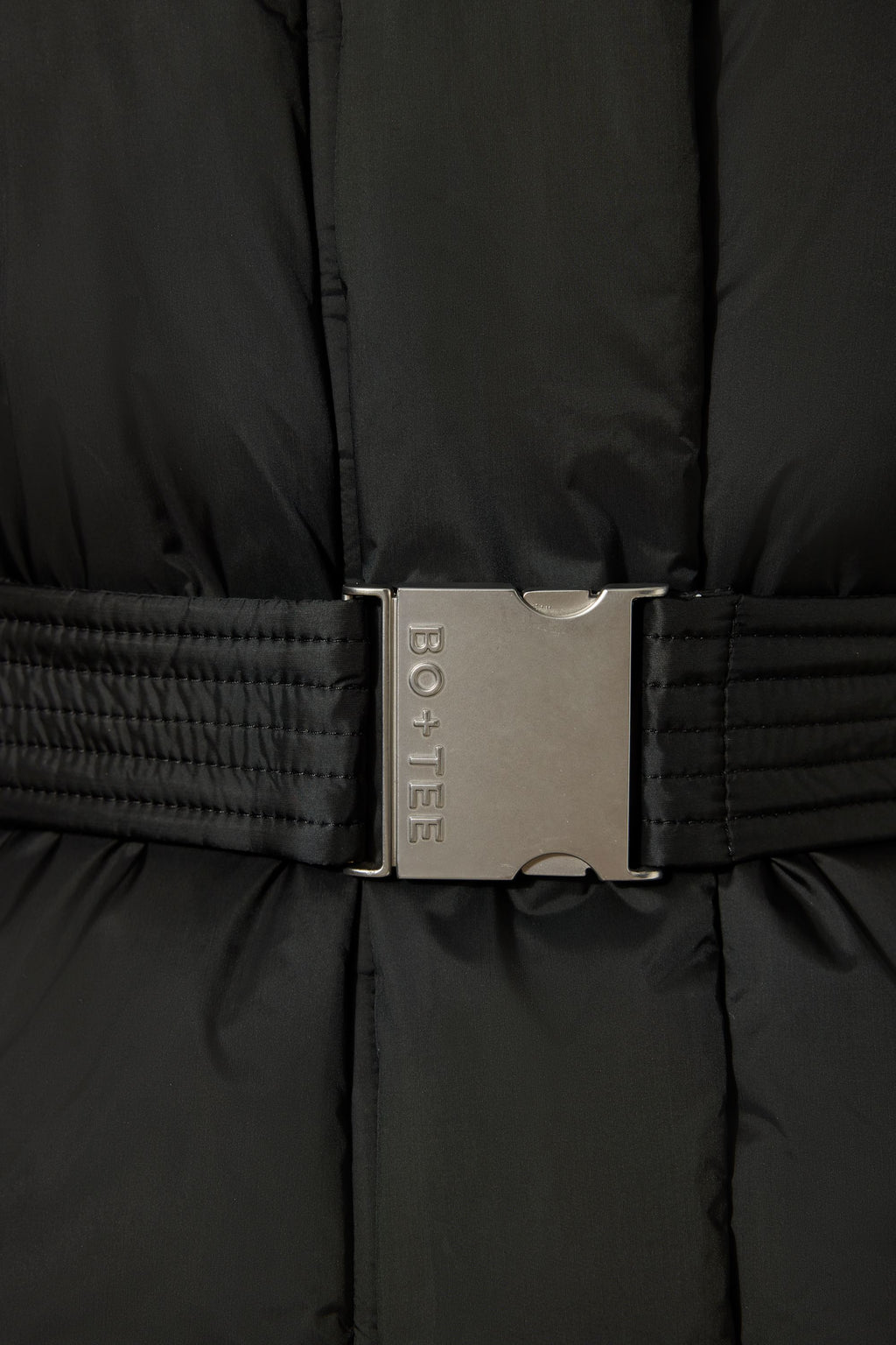 Waterproof Belted Oversized Ski Jacket in Black