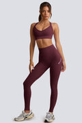 Super Sculpt Seamless High-Waist Leggings in Burgundy