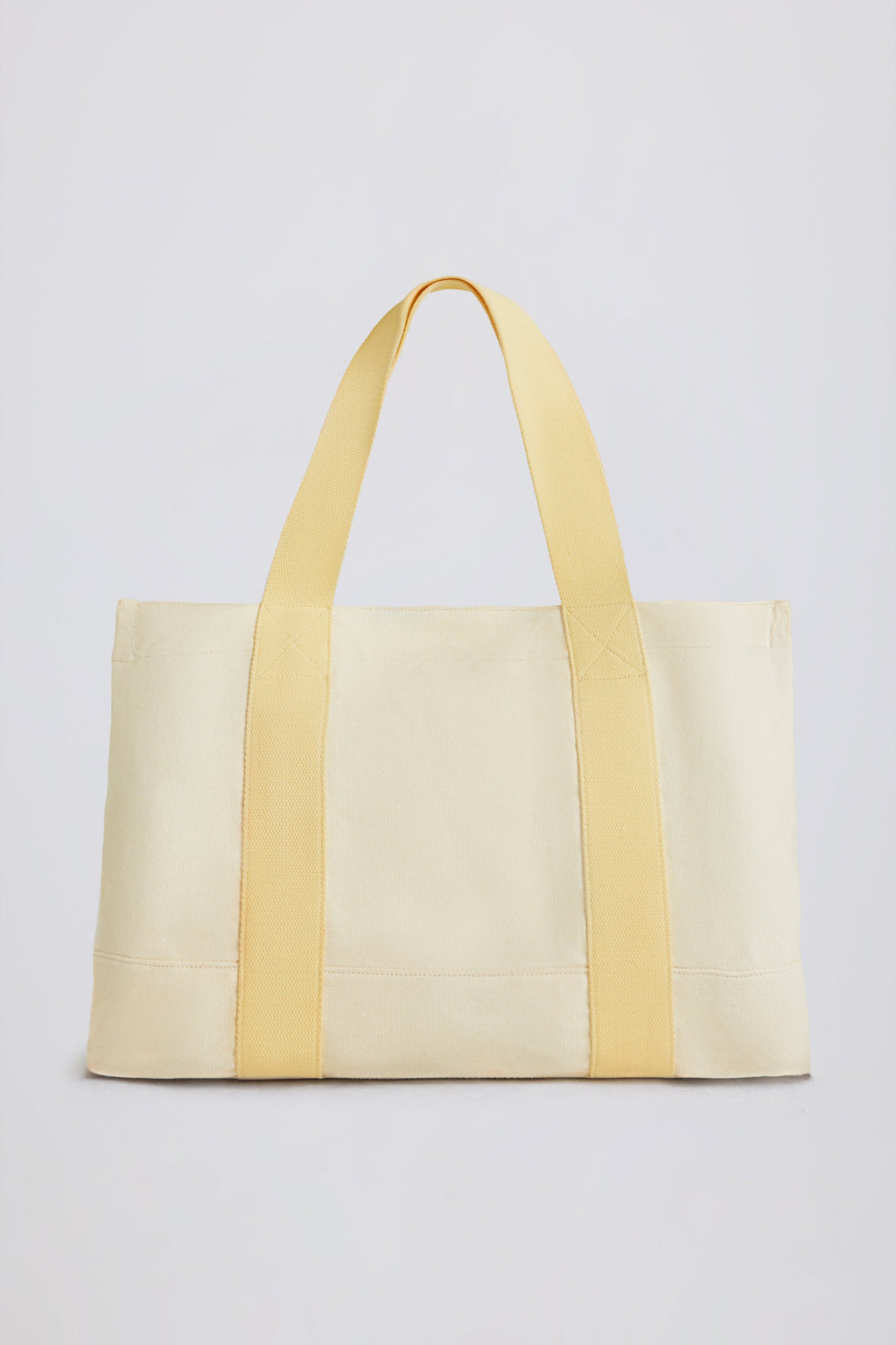 Oversized Canvas Tote Bag in Lemon