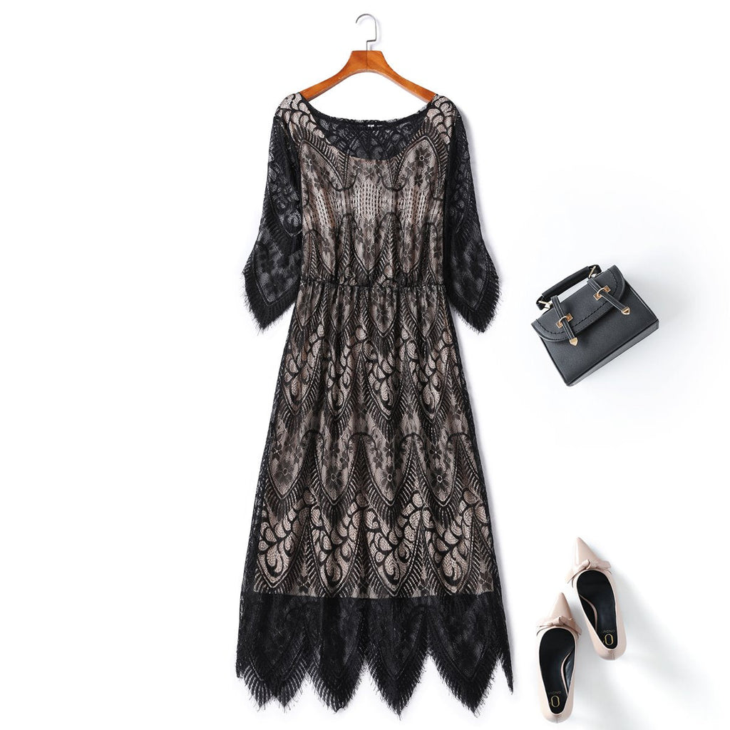Azalea Plus Size Black Lace Cocktail Dress