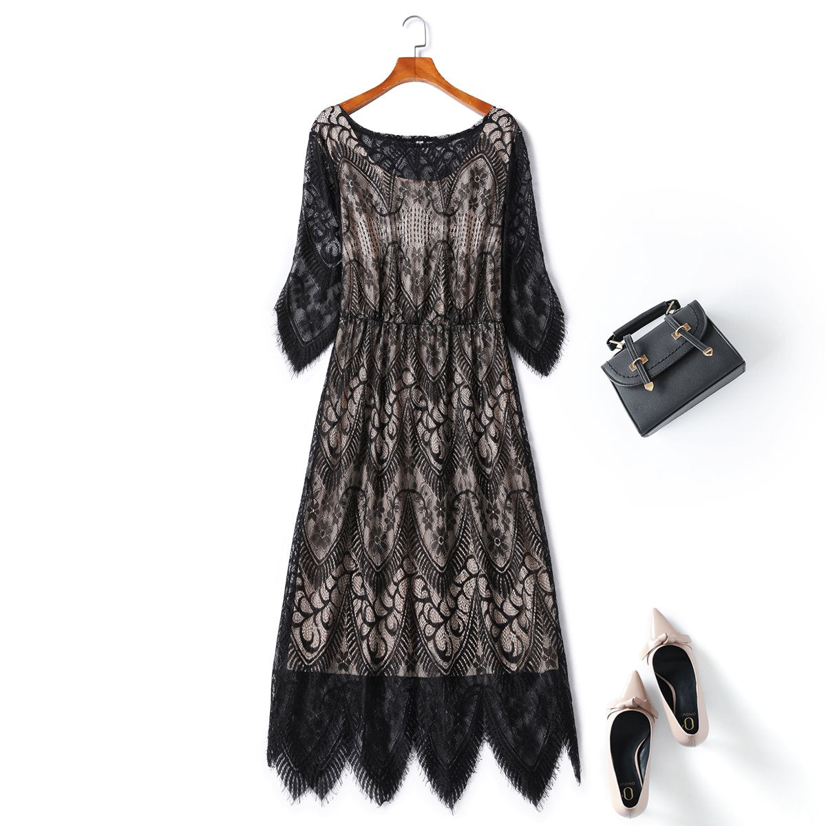 Azalea Plus Size Black Lace Cocktail Dress