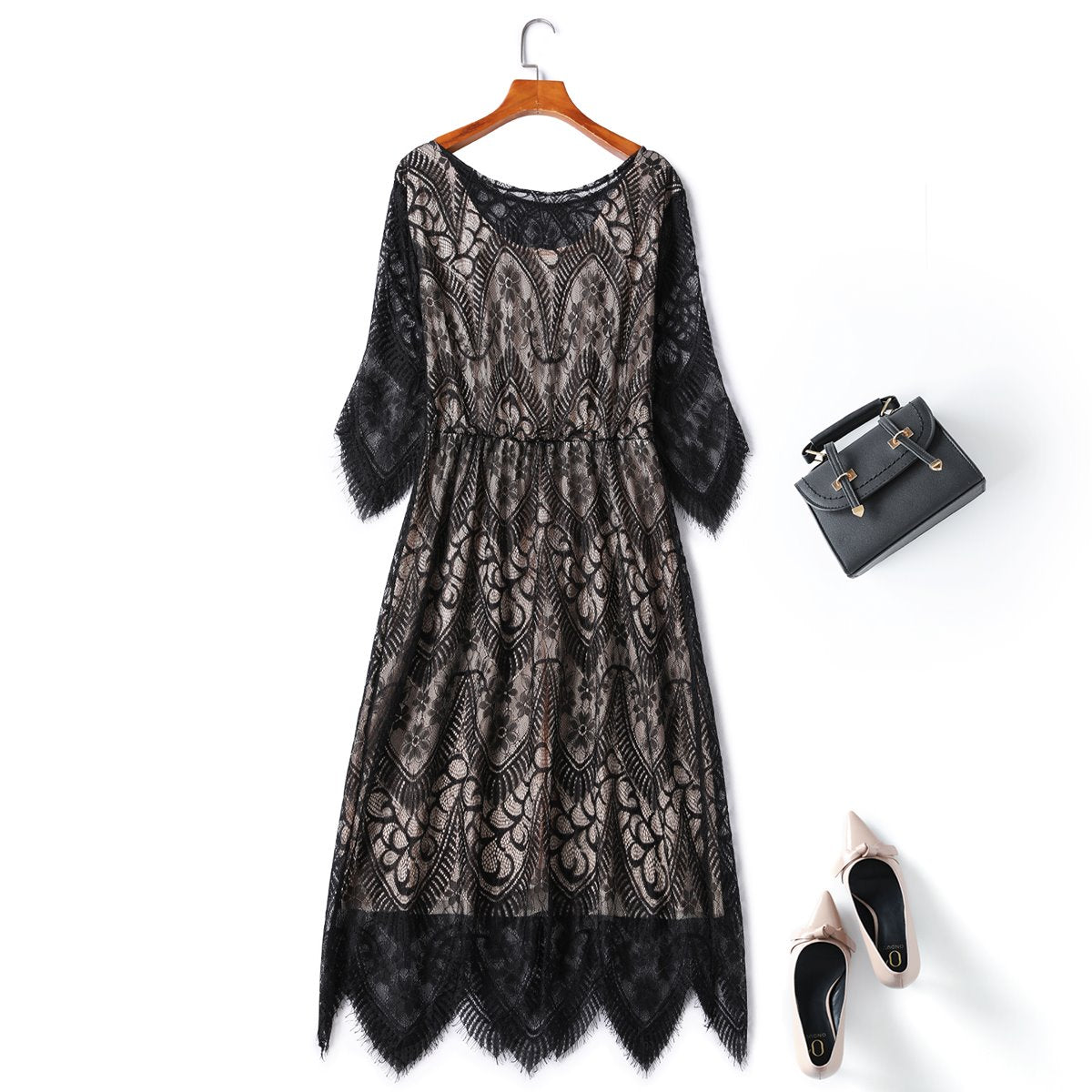 Azalea Plus Size Black Lace Cocktail Dress