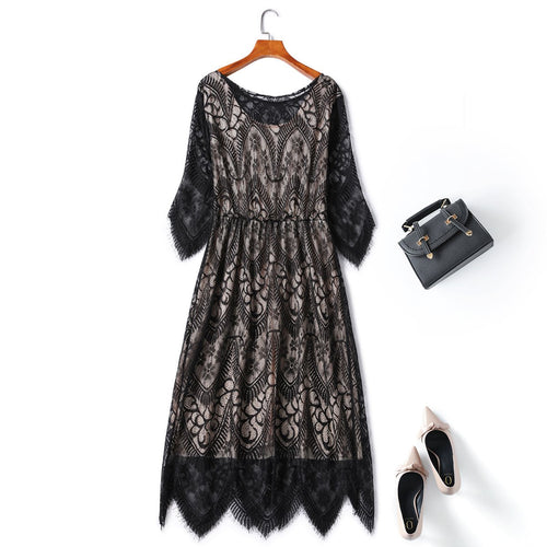 Azalea Plus Size Black Lace Cocktail Dress