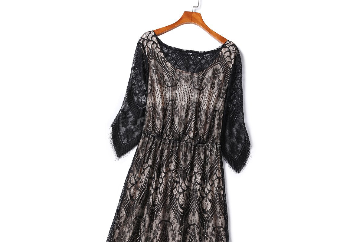 Azalea Plus Size Black Lace Cocktail Dress