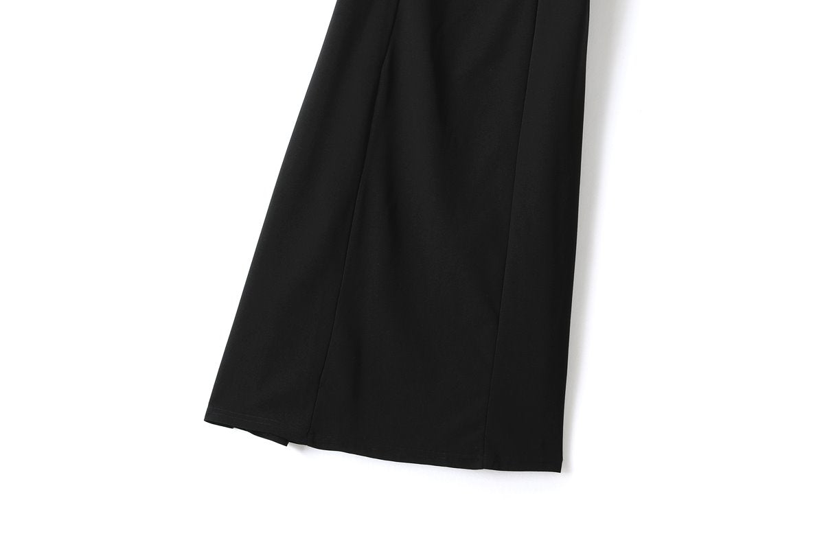 Dawn Plus Size Black Wrap Cocktail Dress