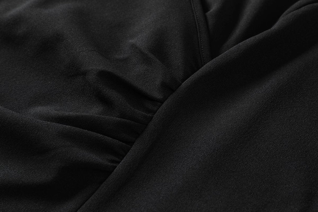 Dawn Plus Size Black Wrap Cocktail Dress