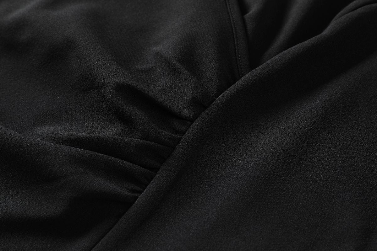 Dawn Plus Size Black Wrap Cocktail Dress