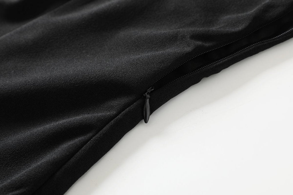 Dawn Plus Size Black Wrap Cocktail Dress