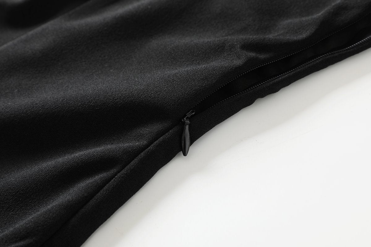 Dawn Plus Size Black Wrap Cocktail Dress