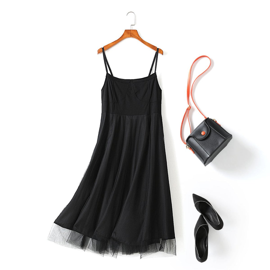 Yula Plus Size Bustier Tulle Party Midi Dress