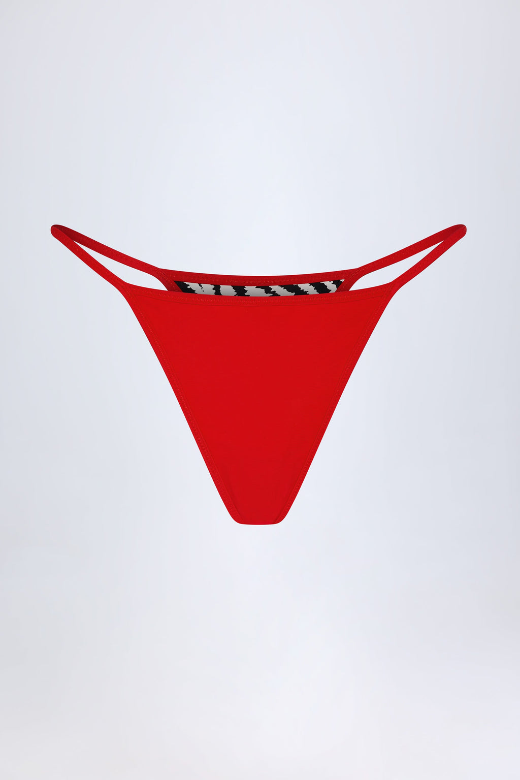 Thong Bikini Bottoms in Zebra Print