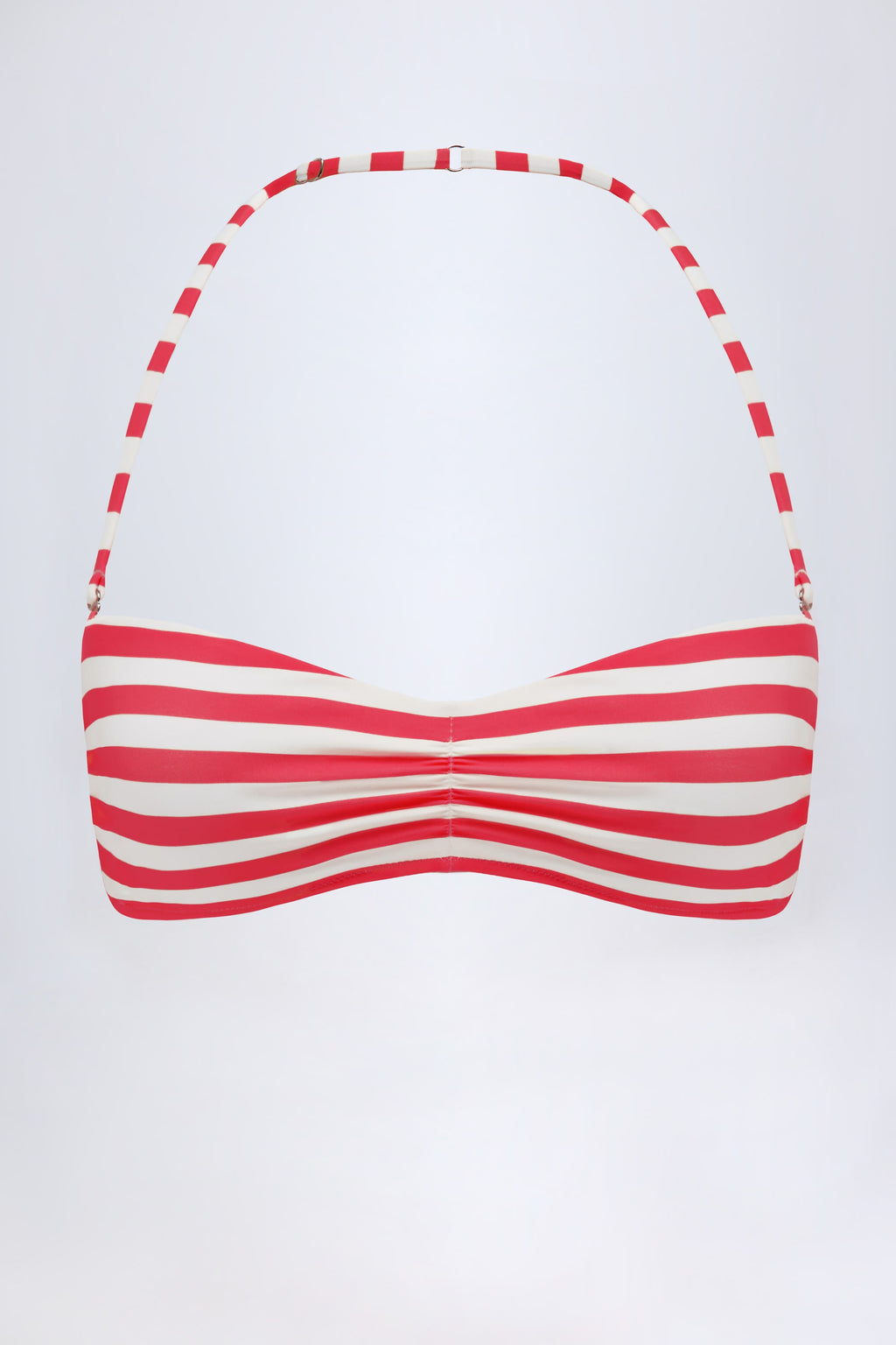 Multiway Bikini Top in Cherry Red Stripe