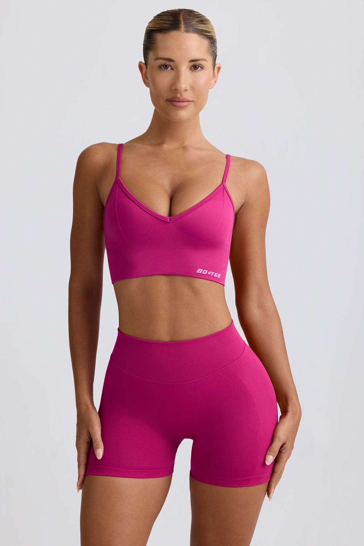 Define Luxe Mini Shorts in Berry