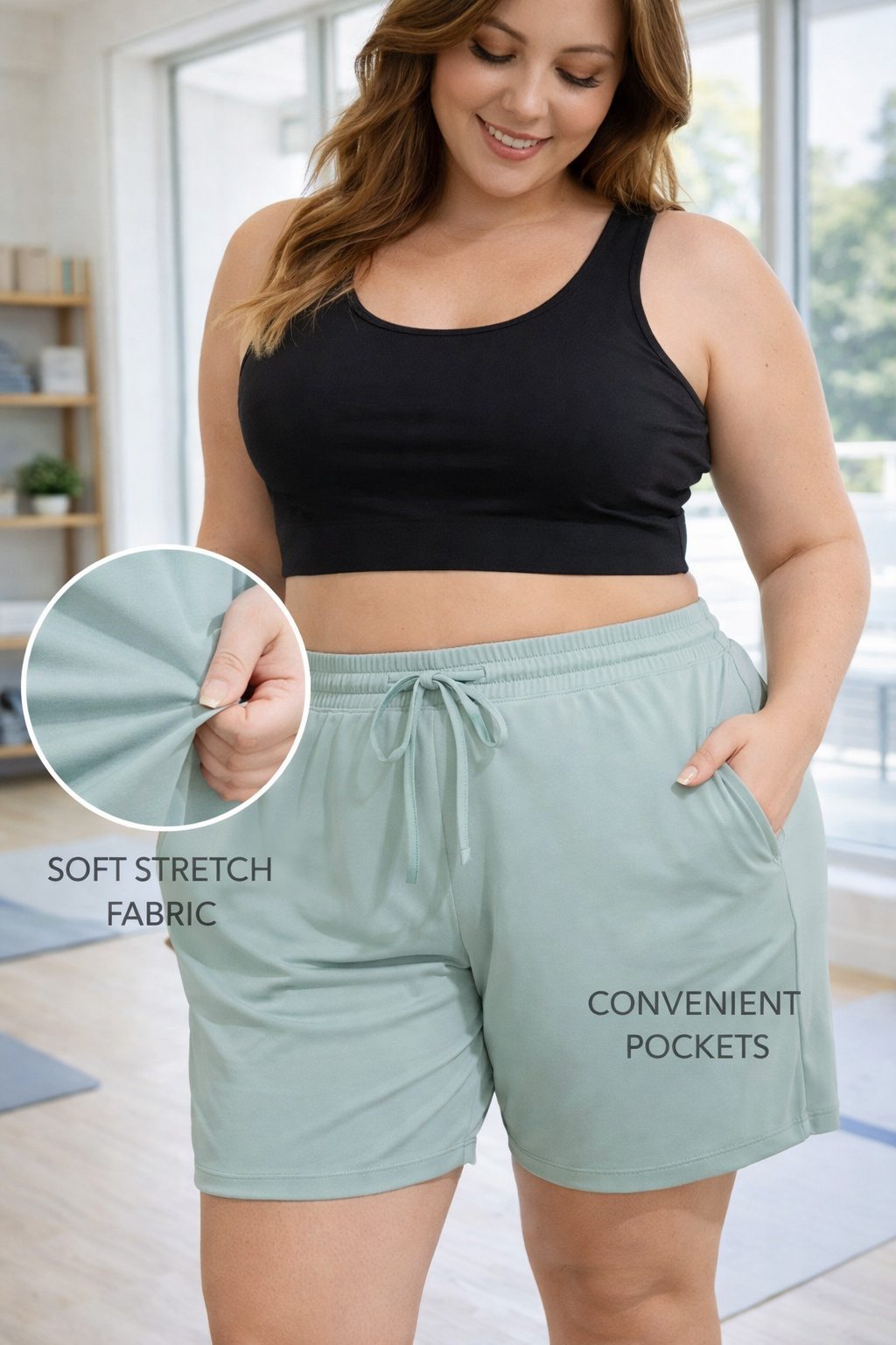 Hello Curve Plus Size Active Flex Shorts – Curve-Friendly Activewear