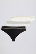 High-Waist Cheeky Briefs Bundle in Multi
