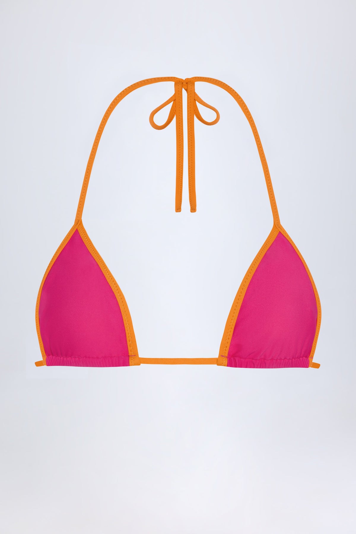 Triangle Bikini Top in Fuchsia Pink