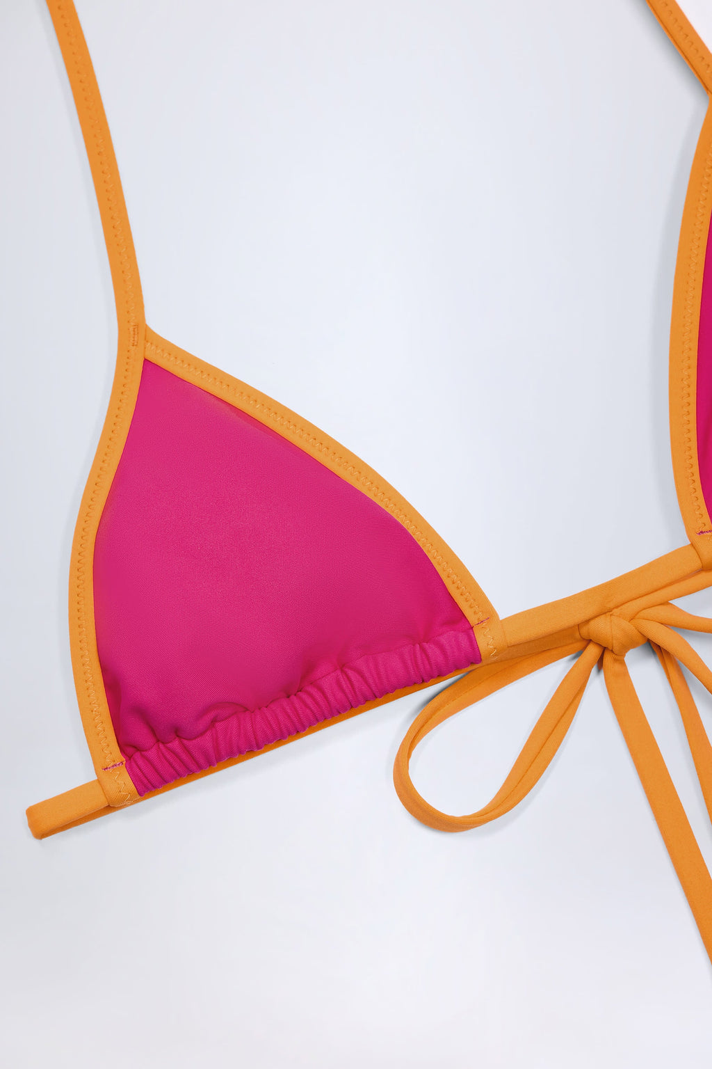Triangle Bikini Top in Fuchsia Pink