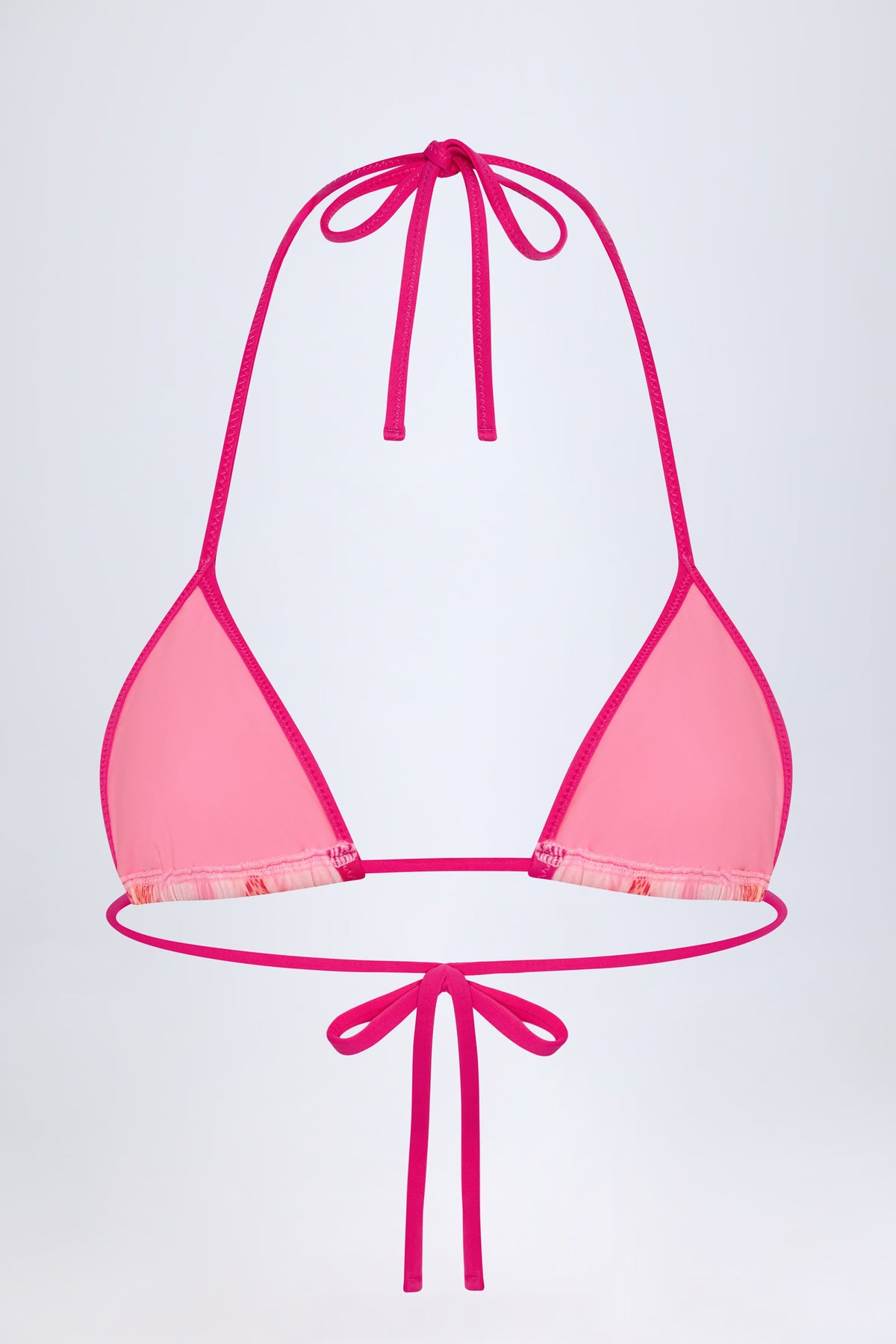 Triangle Bikini Top in Pink Orchid Print