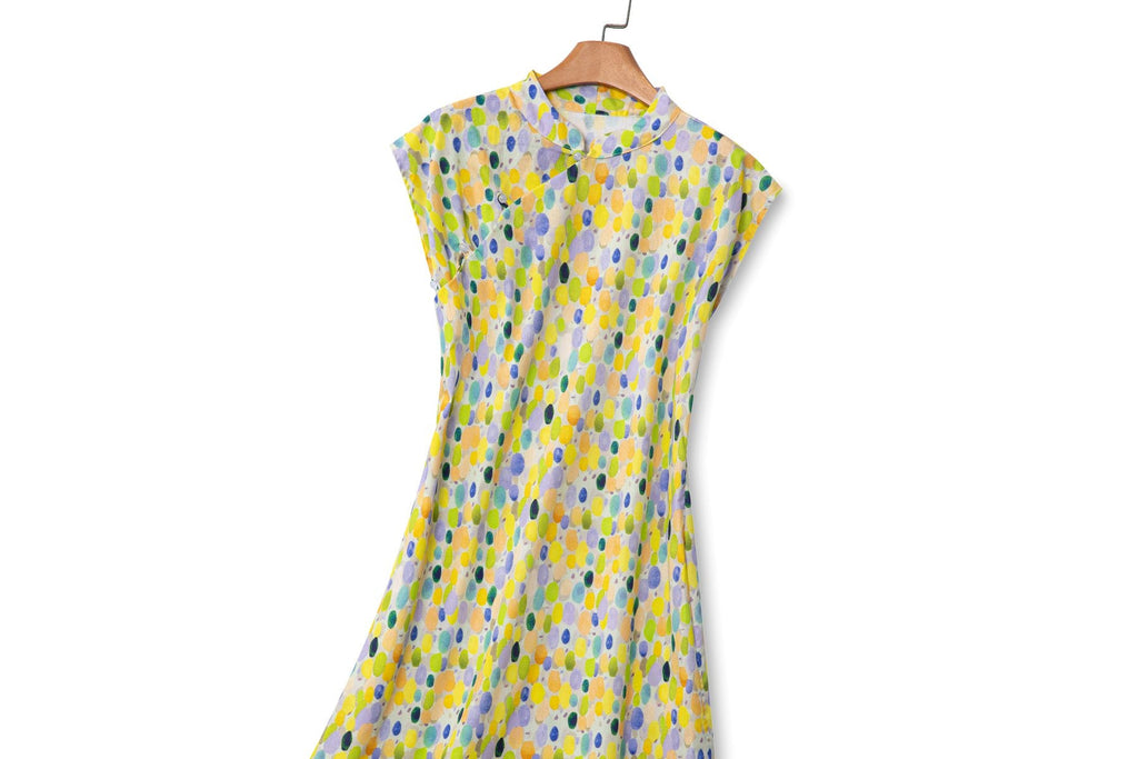 Eulla Plus Size Art Print Cheongsam
