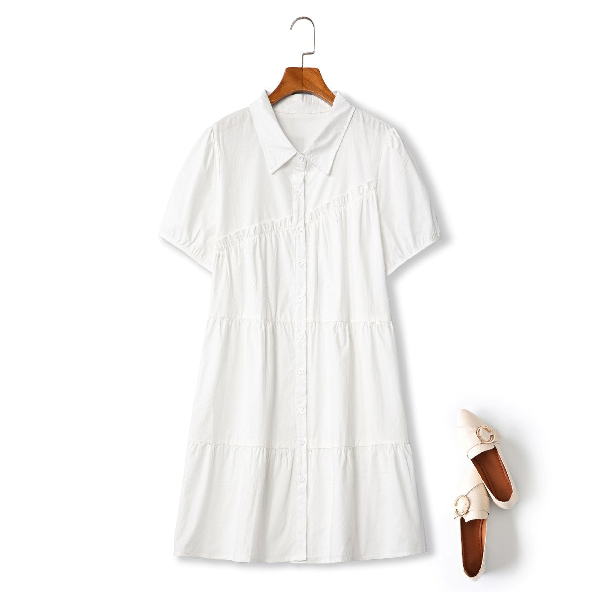 Plus Size Babydoll Shirt Dress