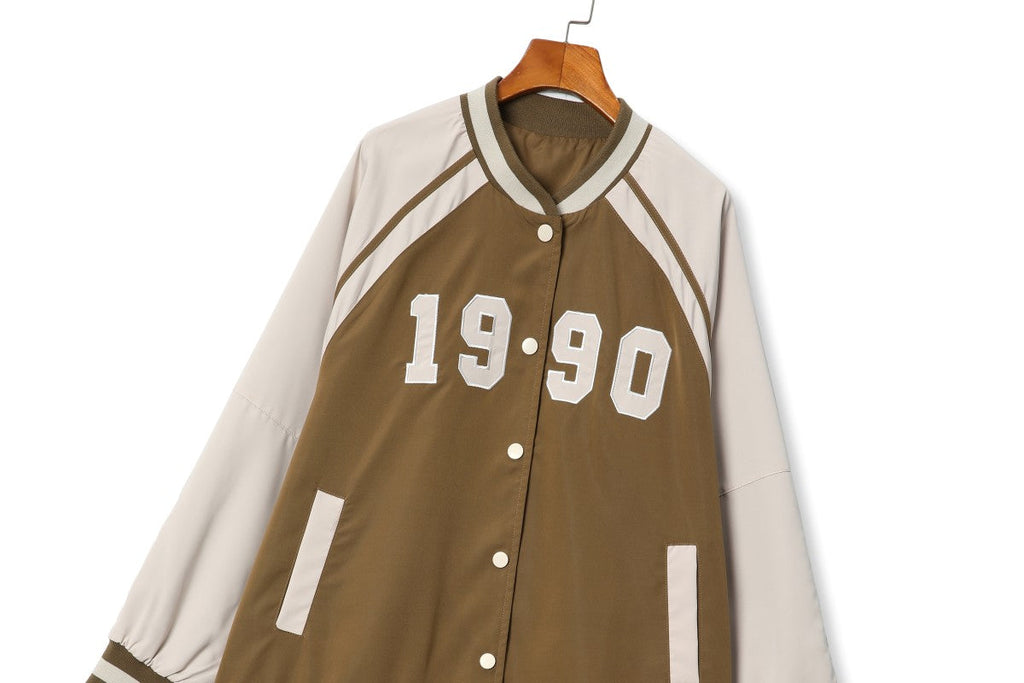 Plus Size Baseball Jacket