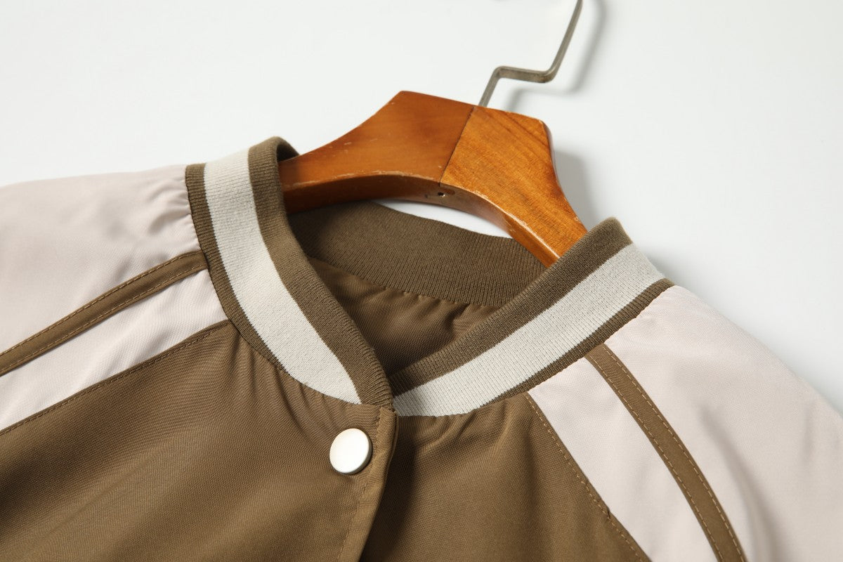 Plus Size Baseball Jacket