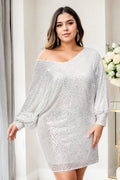 Elkie Plus Size Batwing Party Dress