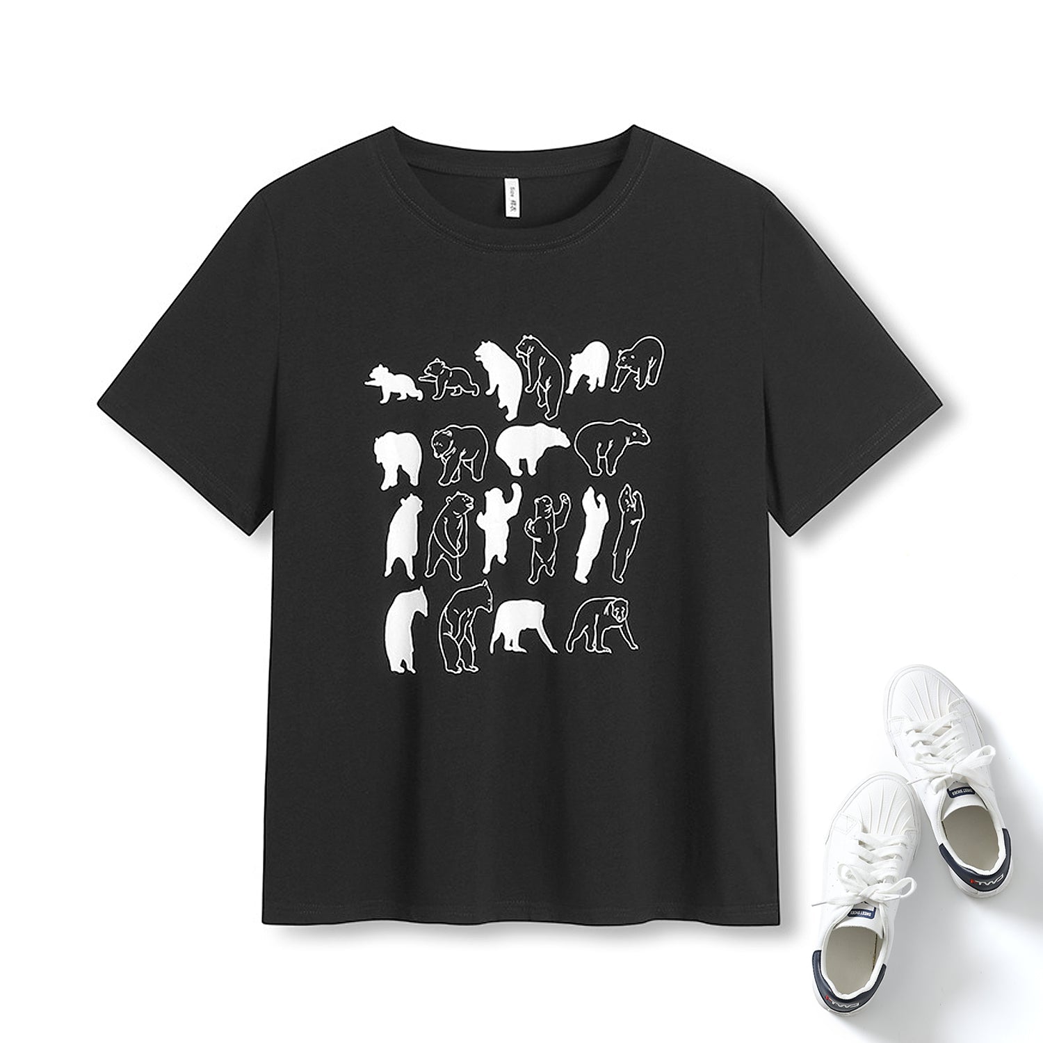 Plus Size Bear Graphic T Shirt