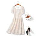 Plus Size Beige Floral Dress