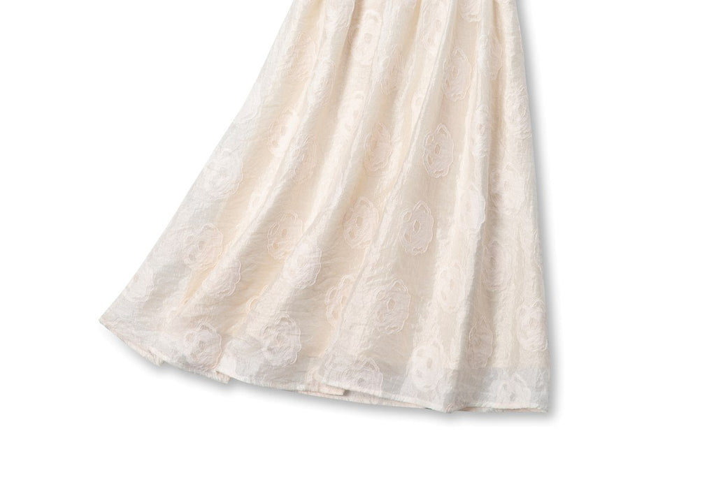 Plus Size Beige Floral Dress