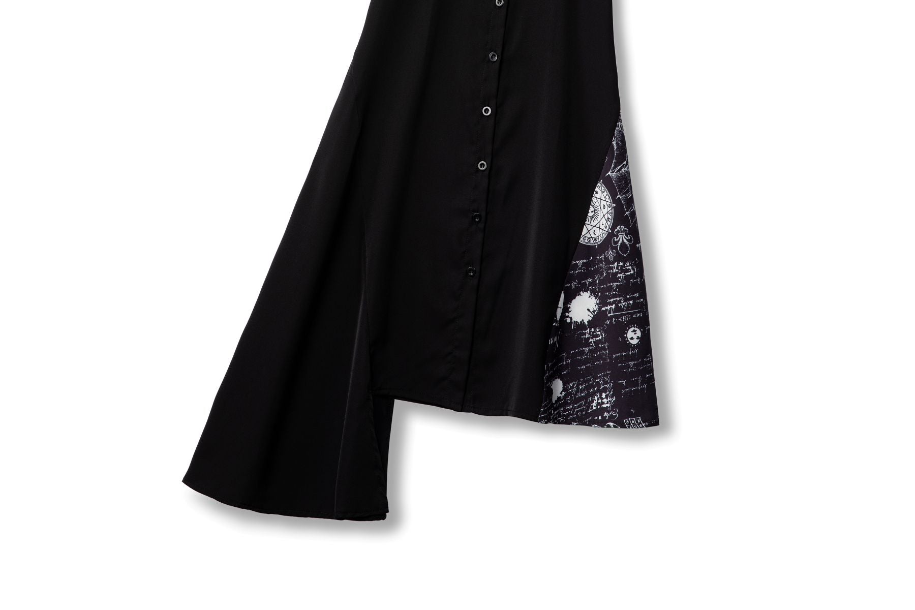 Wren Plus Size Bias Black Shirt Dress