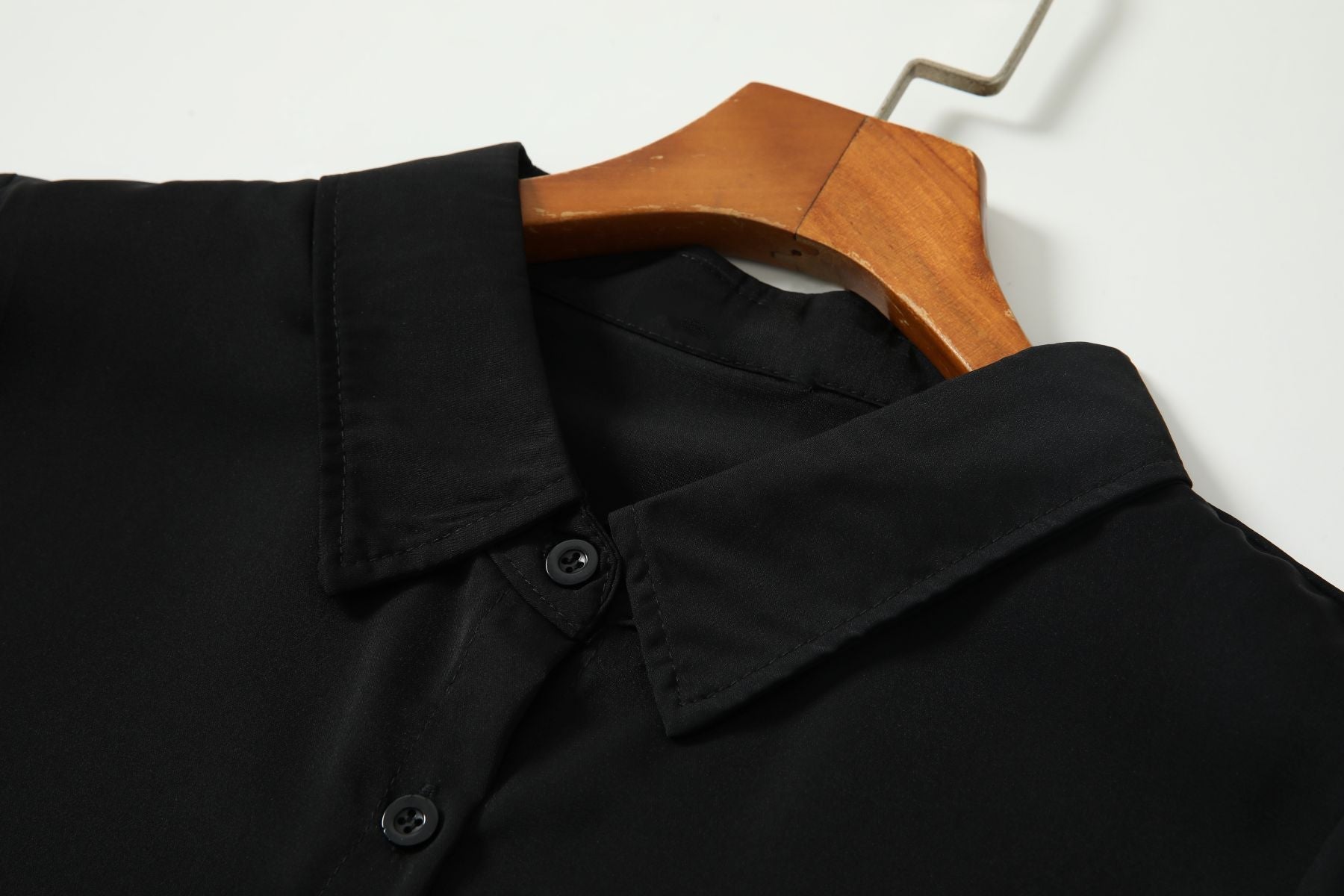 Wren Plus Size Bias Black Shirt Dress