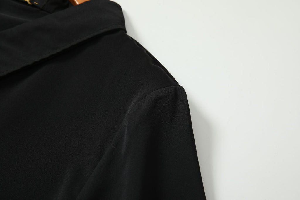 Wren Plus Size Bias Black Shirt Dress