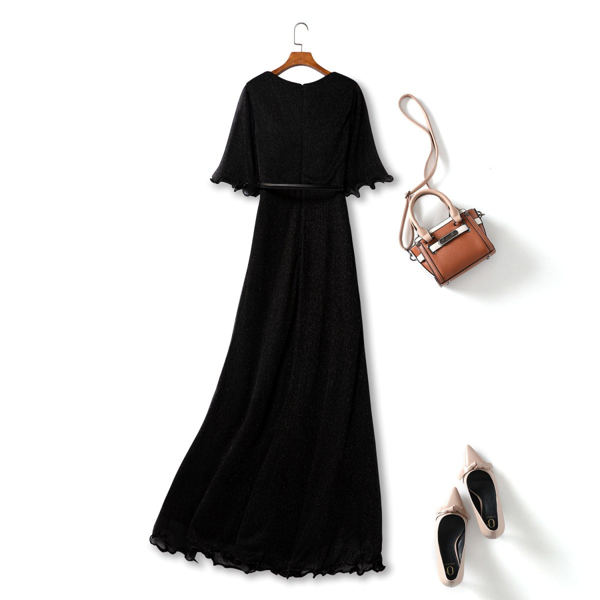 Arleth Plus Size Black A Line Evening Dress