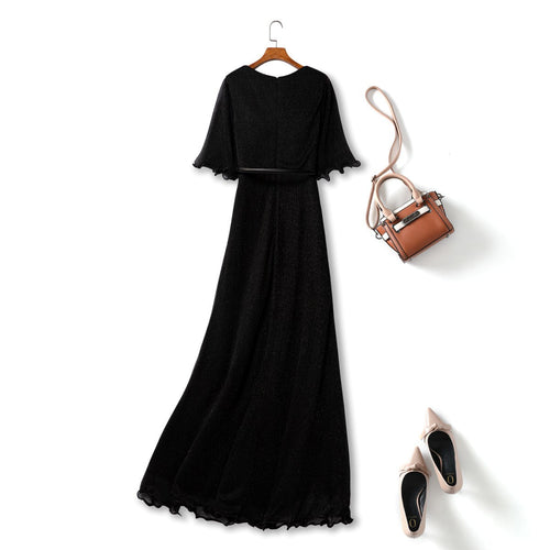 Arleth Plus Size Black A Line Evening Dress