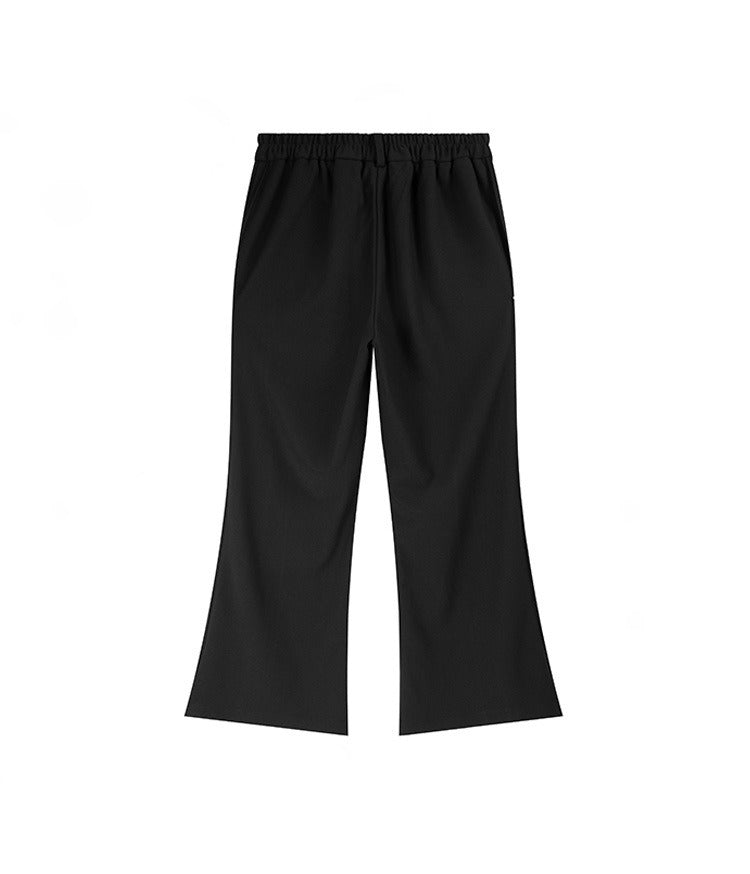 Veyra Plus Size Black High Waist Bell Bottom Trousers