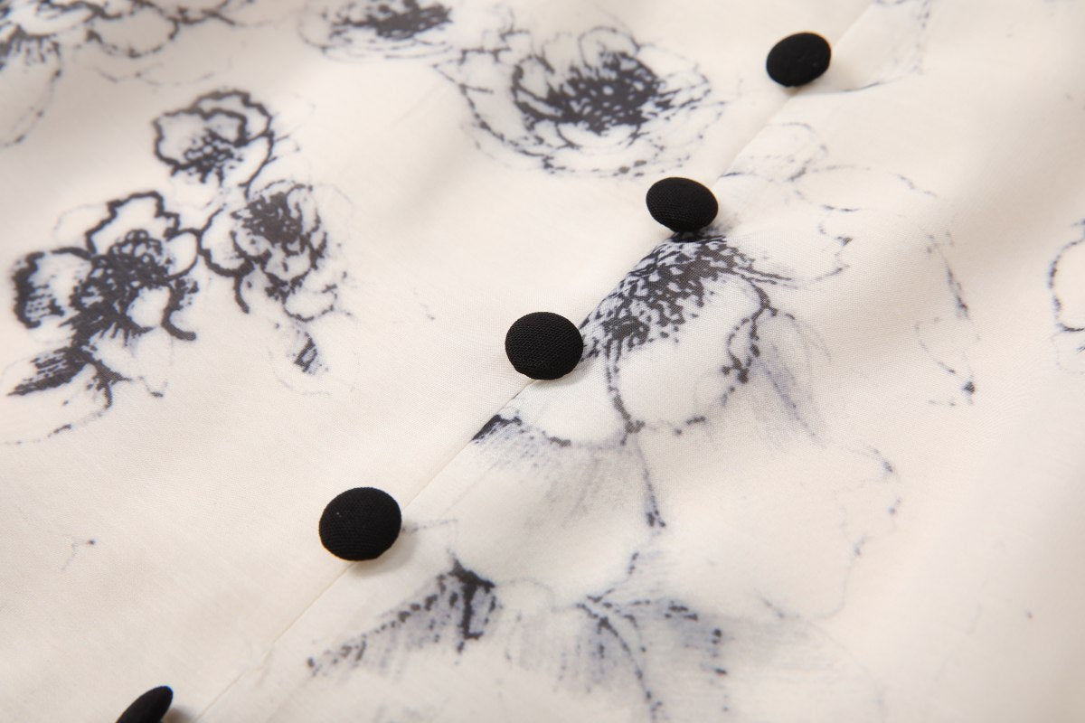 Plus Size Black Floral Dress